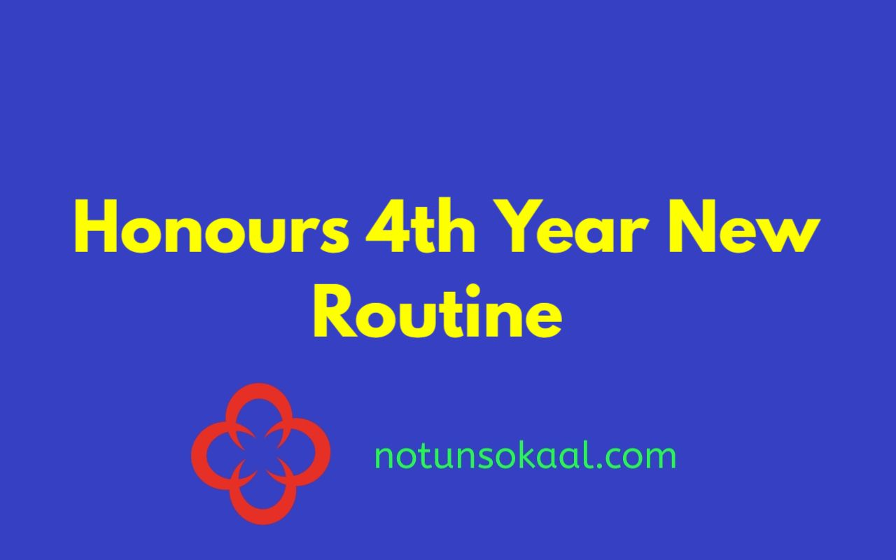 Honours 4th Year New Routine