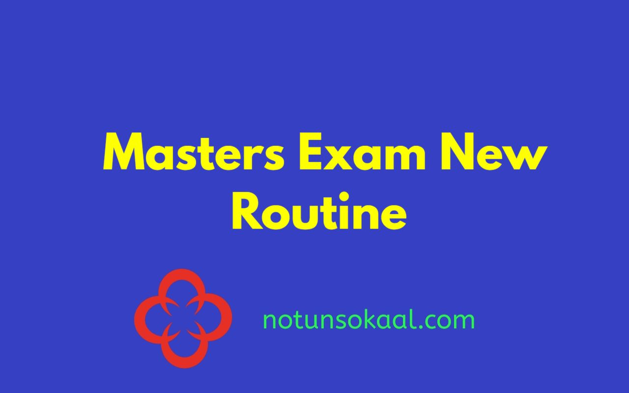 Masters Exam New Routine