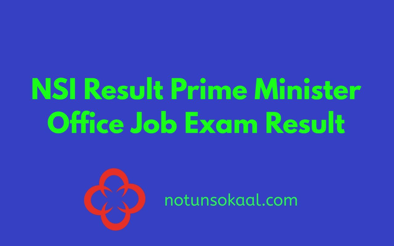 NSI Result 2023 Prime Minister Office Job Exam Result