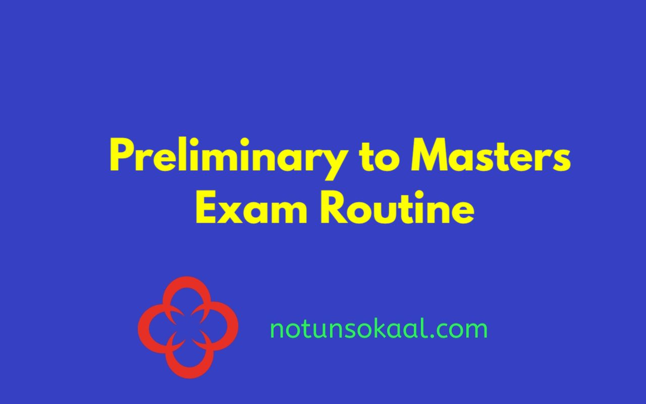 Preliminary to Masters Exam Routine
