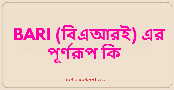BARI (বিএআরই) এর পূর্ণরূপ কি