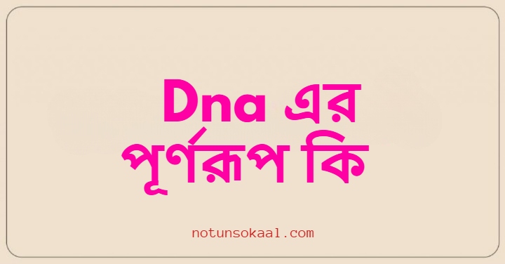 Dna এর পূর্ণরূপ কি