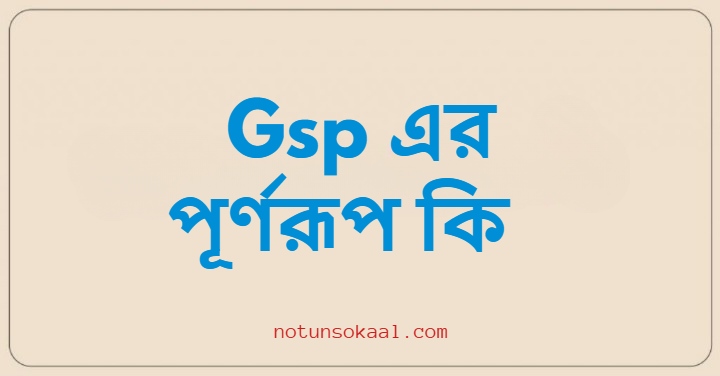 Gsp এর পূর্ণরূপ কি