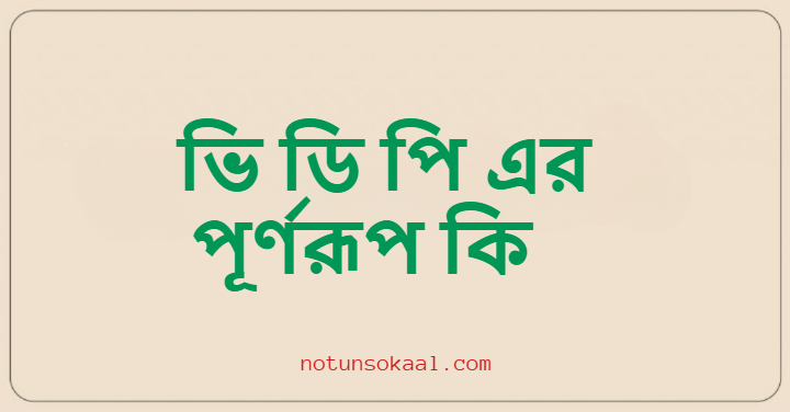 ভি ডি পি এর পূর্ণরূপ কি